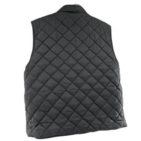WOOLRICH Two-tone Black Poly-Nylon Reversible quilted womens Vest Small EUC - Picture 4 of 5